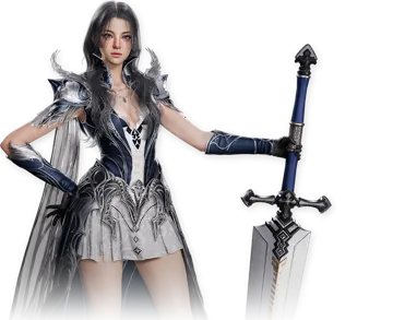 Official AION 2 Gladiator character art: an armored warrior resting a greatsword.